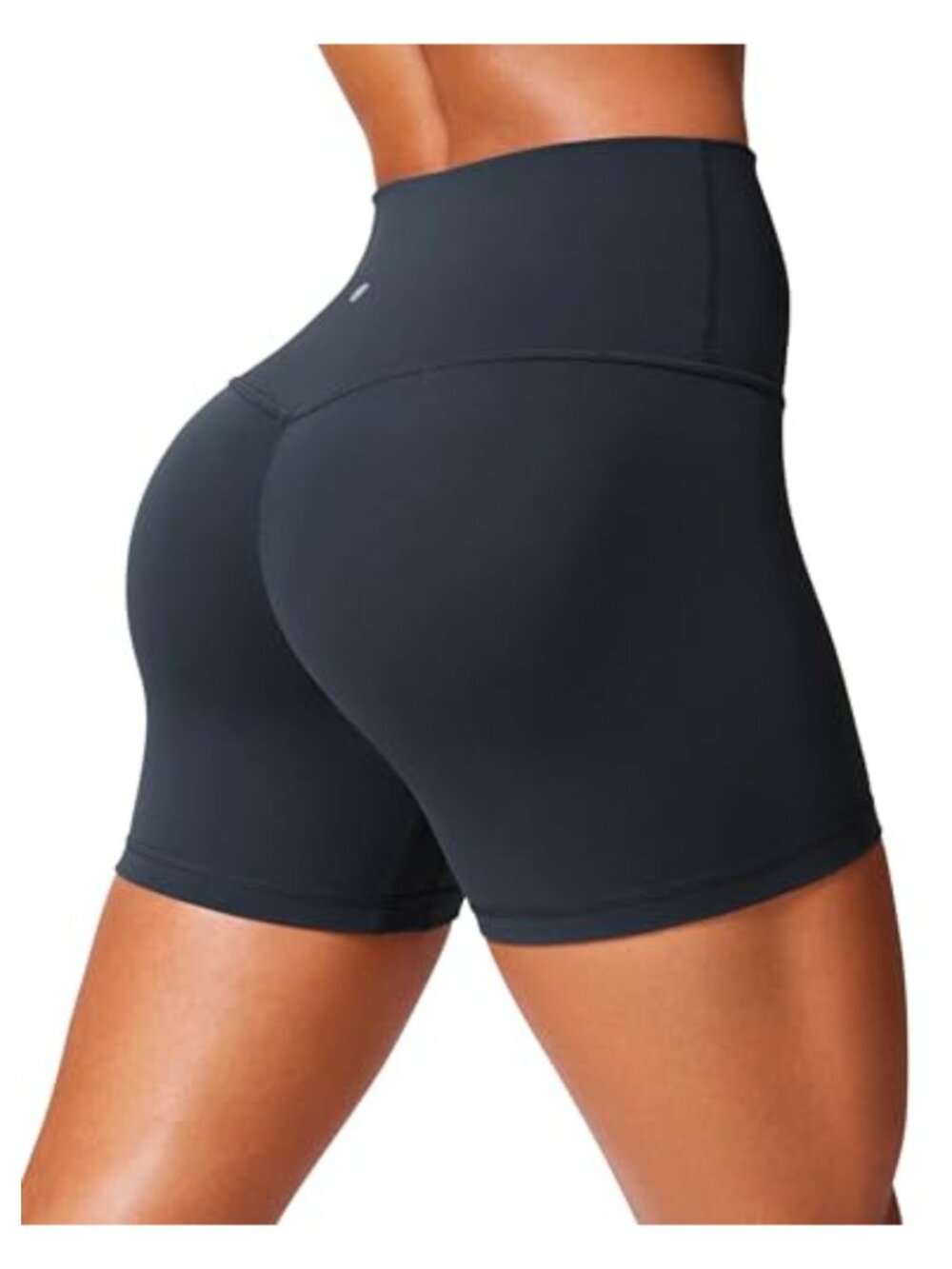 Women's High Rise Biker Shorts 4" 6" Seamless No Front Seam Butt Lift Yoga